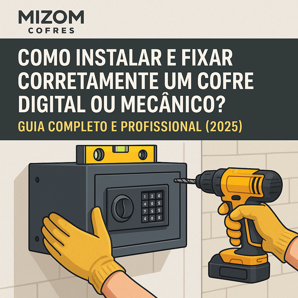 Como Instalar e Fixar Corretamente um Cofre Digital ou Mecânico Guia Completo e Profissional (2025) - Mizom Cofres